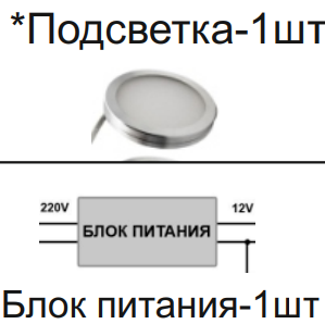 Подсветка для шкафа Соренто (Миф)